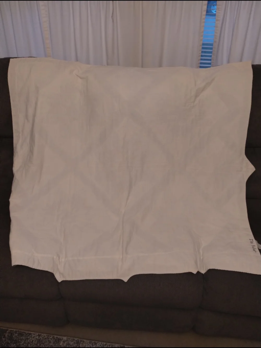 Vintage Feed Sack Beautiful Eight Point Star End  Pattern Quilt 47x40 inch